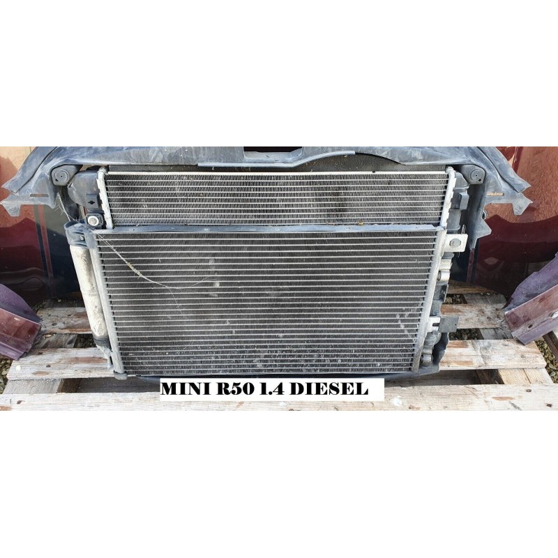 MINI COOPER R50 KIT RADIATORI ACQUA CONDENSATORE CLIMA ELETTROVENTOLA 1.4 DIESEL