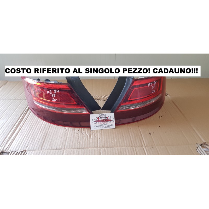 AUDI A3 8V RESTYLING FANALE FANALI FARO FARI STOP ESTERNO POST DX SX 5 PORTE