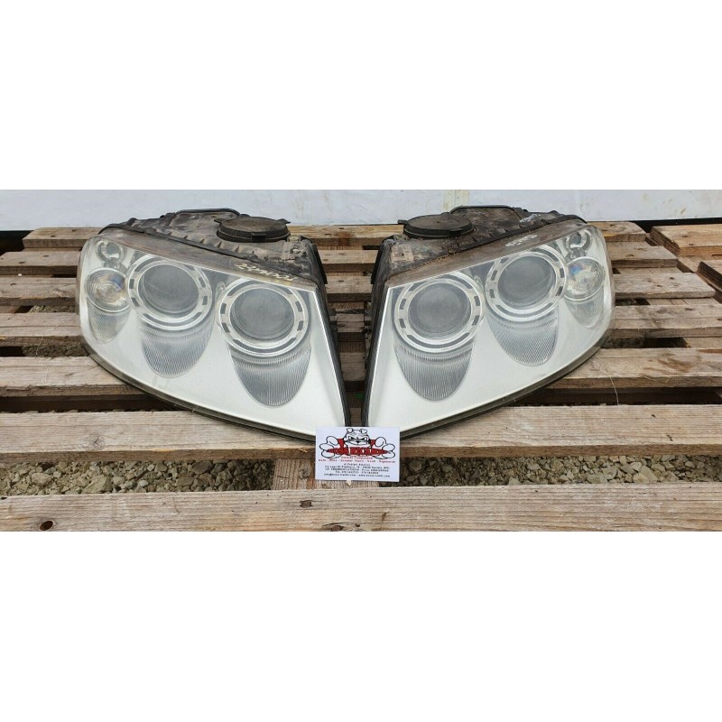 VOLKSWAGEN TOUAREG 7LA FANALI FARO PROIETTORE ANTERIORE DX SX XENO + CENTRALINA