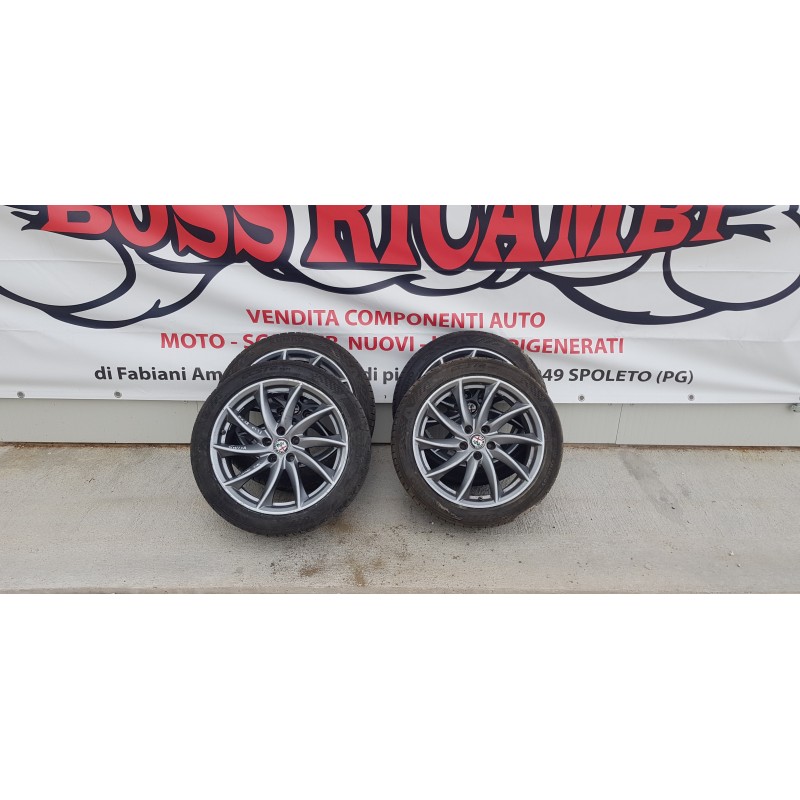 4x CERCHI LEGA ALFA ROMEO GIULIA-STELVIO-GIULIETTA-159 DA 18 POLLICI INT. 5x110