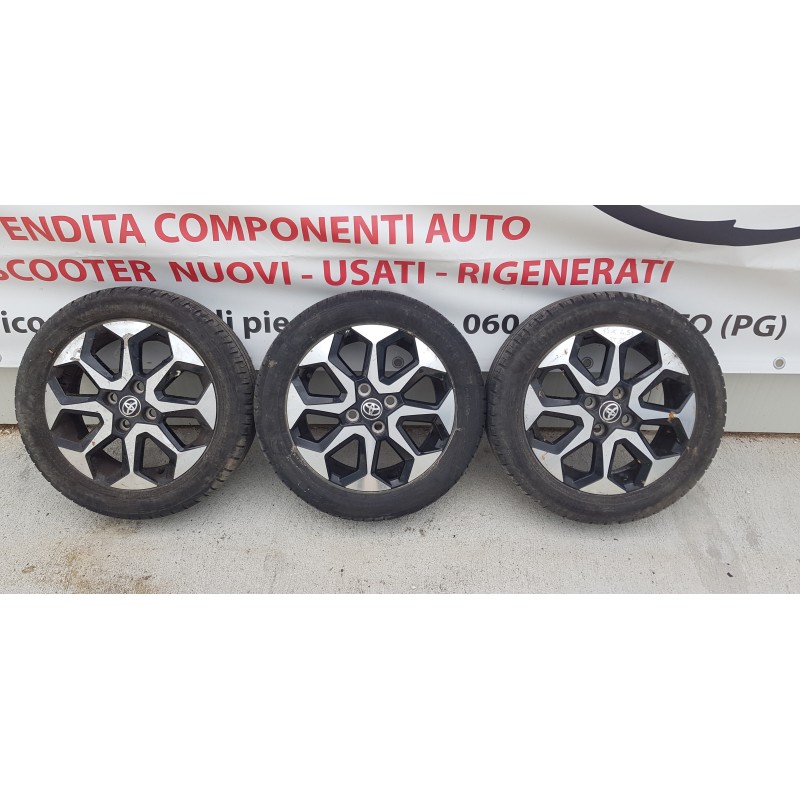 TOYOTA YARIS CERCHIO CERCHI IN LEGA R15 POLLICI CON PNEUMATICO GOMMA INT. 4x100