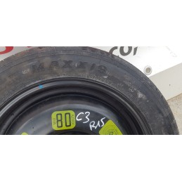 CITROEN C3 2 SERIE RUOTINO RUOTA SCORTA CERCHIO PNEUMATICO DA 15 POLLICI 4x108