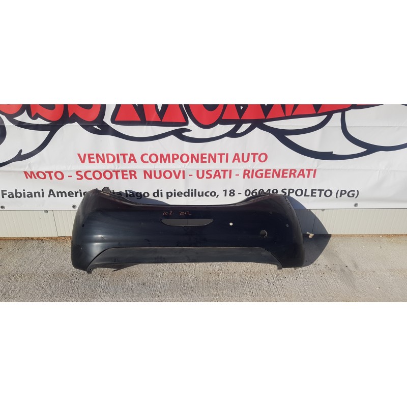 PEUGEOT 208 PRIMA SERIE PARAURTI PARAURTO POSTERIORE NUDO REAR BUMPER 1607254680