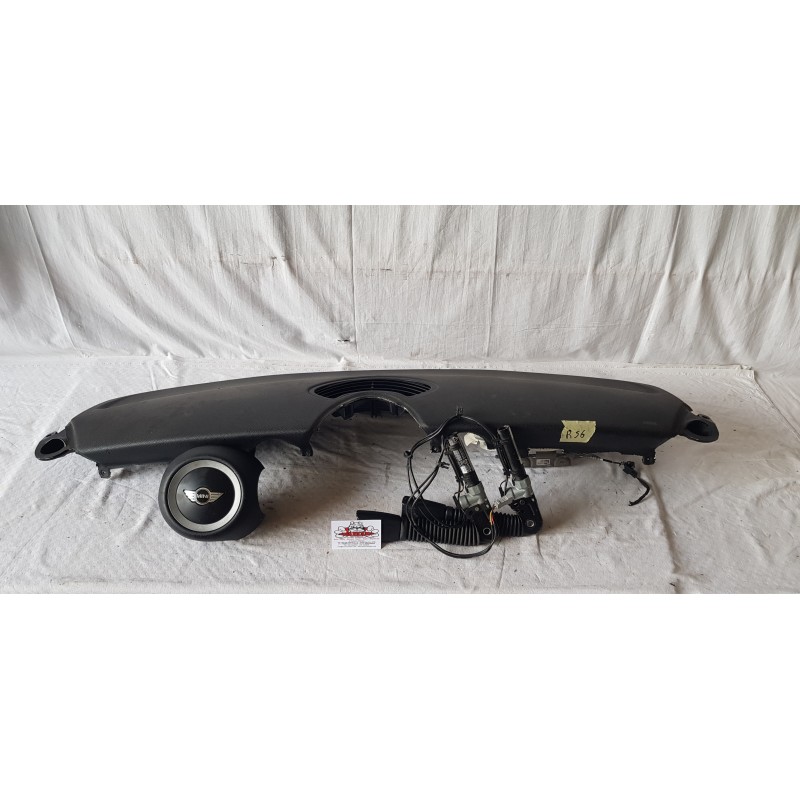 MINI COOPER R56 KIT AIRBAG CRUSCOTTO VOLANTE PASSEGGERO CENTRALINA PRETENSIONATO
