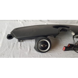 MINI COOPER R56 KIT AIRBAG CRUSCOTTO VOLANTE PASSEGGERO CENTRALINA PRETENSIONATO