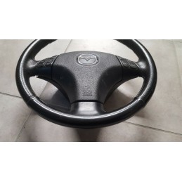 Dettagli su   MAZDA 6 VOLANTE PELLE MULTIFUNZIONE COMANDI AIRBAG CENTRALE CLACSON GJ6A32980H02