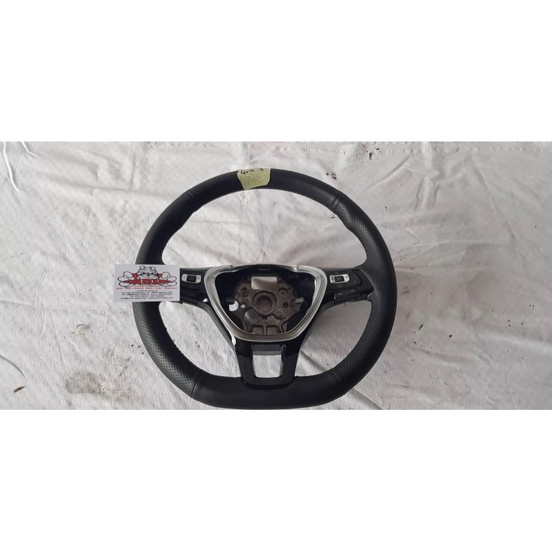 VOLKSWAGEN GOLF 7 VII VOLANTE CORONA STERZO COMANDI PELLE TRAFORATA RIVESTITO