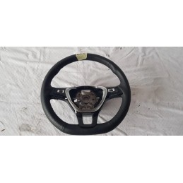 VOLKSWAGEN GOLF 7 VII VOLANTE CORONA STERZO COMANDI PELLE TRAFORATA RIVESTITO