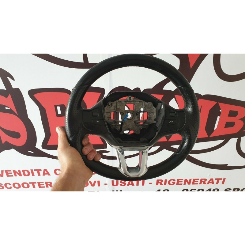 Dettagli su   PEUGEOT 208 VOLANTE IN PELLE CON COMANDI RADIO INSERTI CROMO