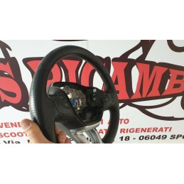 Dettagli su   PEUGEOT 208 VOLANTE IN PELLE CON COMANDI RADIO INSERTI CROMO