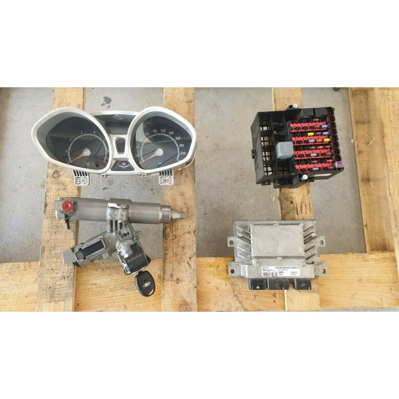 FORD FIESTA SESTA SERIE MK7 KIT BLOCCO CHIAVE CENTRALINA ECU MOTORE ACCENSIONE